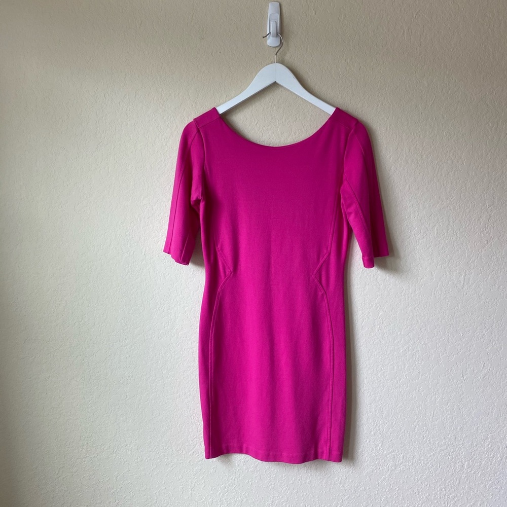 Amanda Uprichard Hot Pink Sheath Dress Sz M
